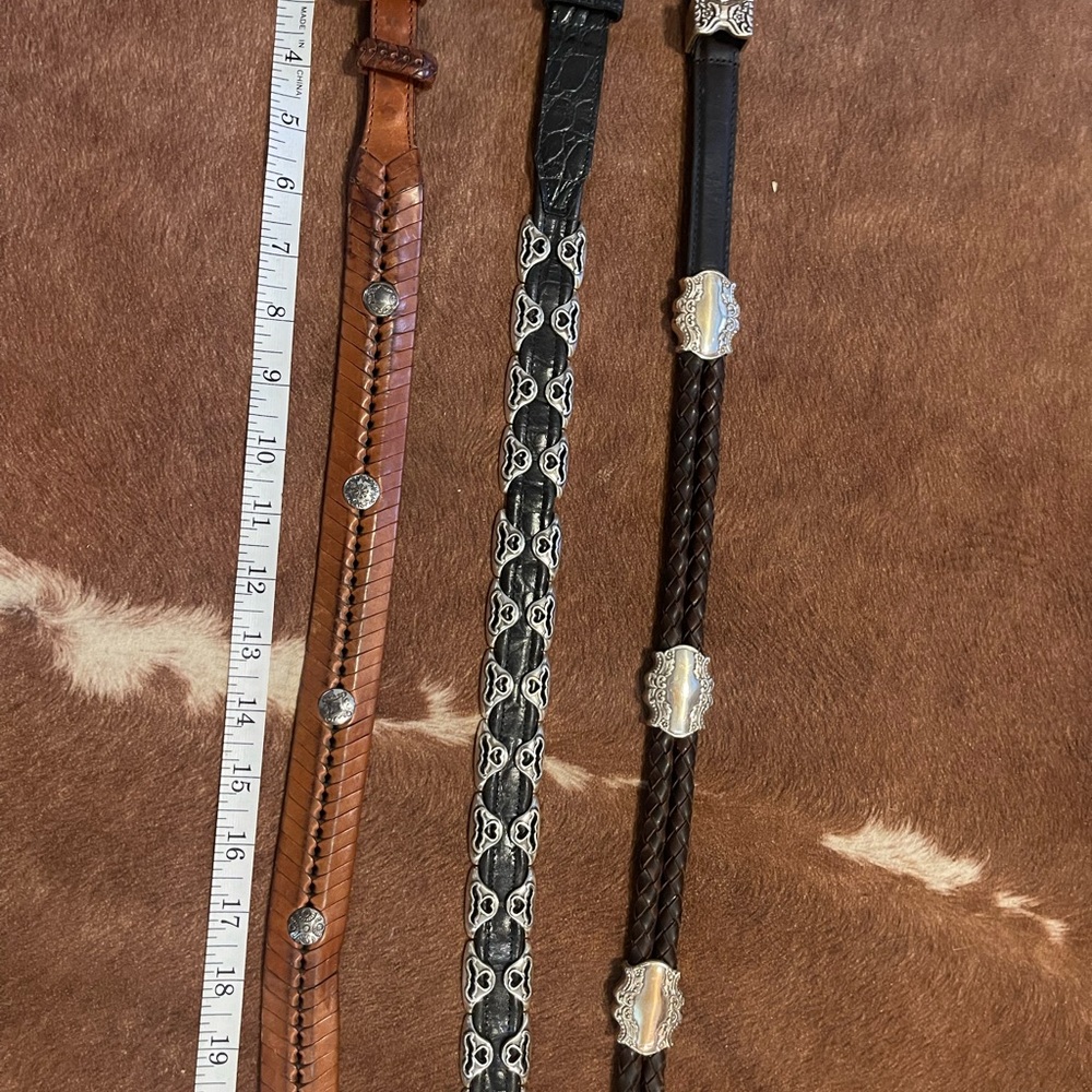 Brighton inspired Brown and Black Leather Belts - Picture 2 of 3
